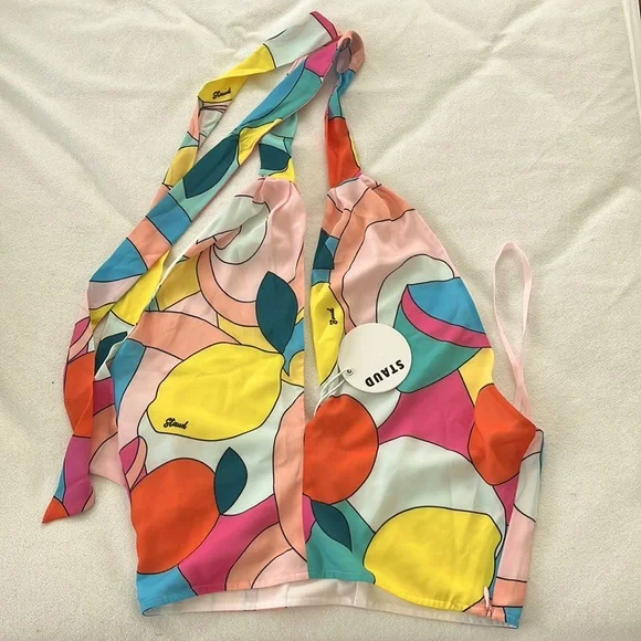 Staud Citrus Crisscross Halter Top - Picture 5 of 5